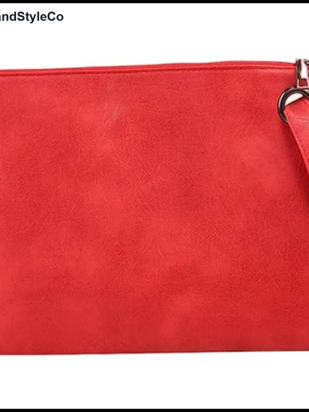 PU Leather Envelope Clutch Bag Wristlet Vegan Evening Handbag